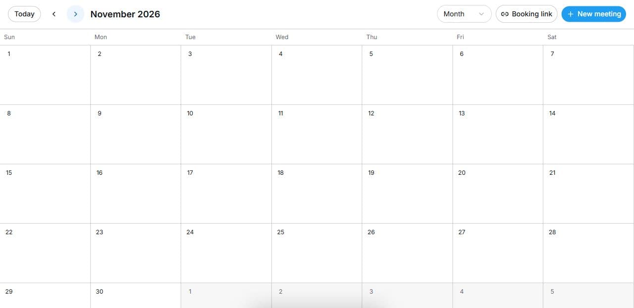 1. Navigate your calendar