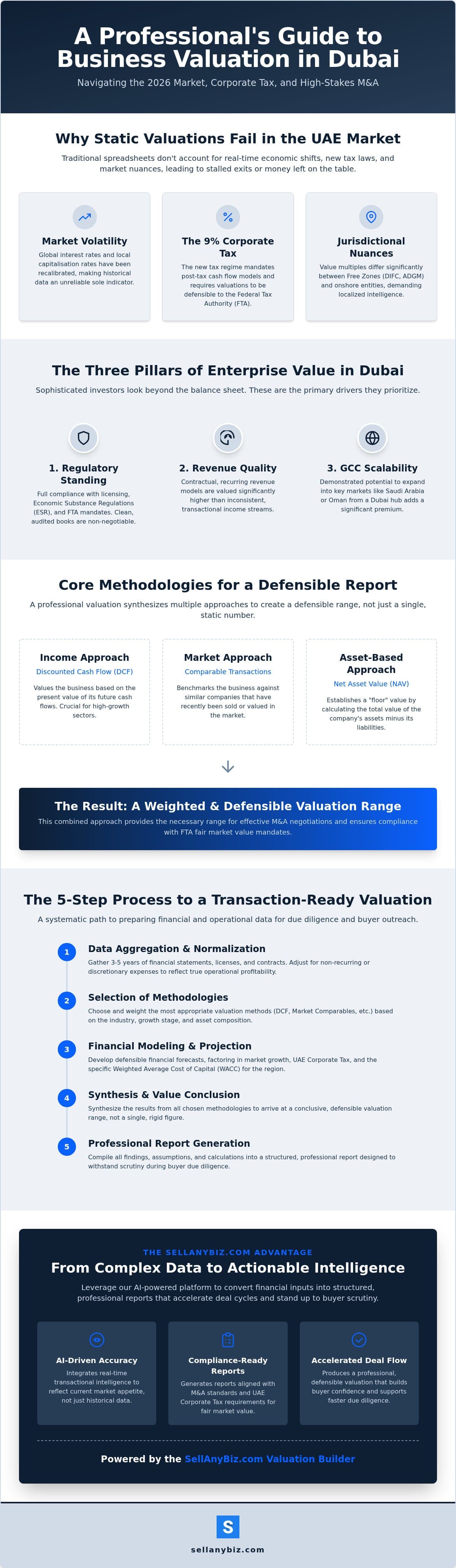 Business Valuation Dubai: 2026 Strategic Valuation Reference — infographic