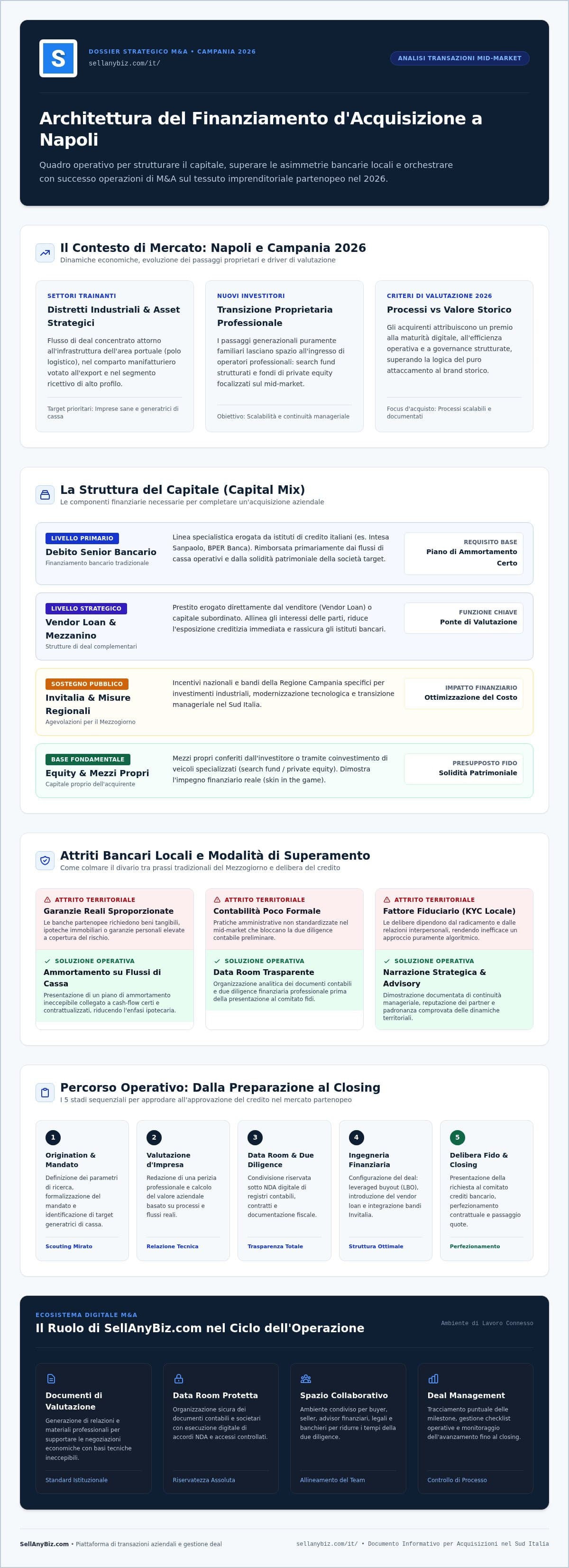 Finanziamento Acquisizione Napoli: La Guida Strategica 2026 al Credito d'Impresa — infographic