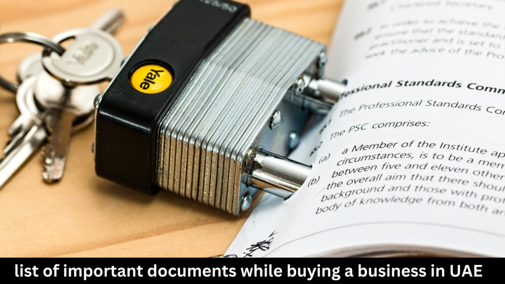 buying a business in UAE , documents