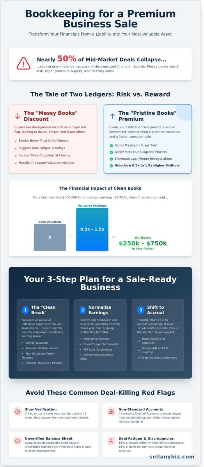 Bookkeeping for Business Sale: How to Clean Your Books to Maximize Valuation
