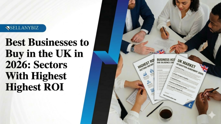Best businesses to buy in the UK in 2026 — sector ROI comparison chart for SME buyers